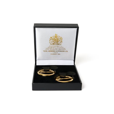 Palace PALACE SCRIPT HOOP EARRINGS GOLD PLATED - Colorway