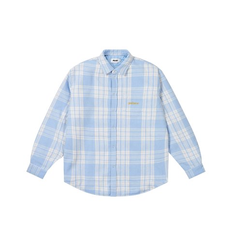 Palace CHECK INSULATED SHIRT FAINT BLUE - Colorway