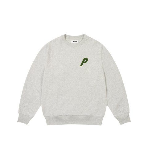 Palace CHENILLE TRI-FERG CREW GREY MARL - Colorway