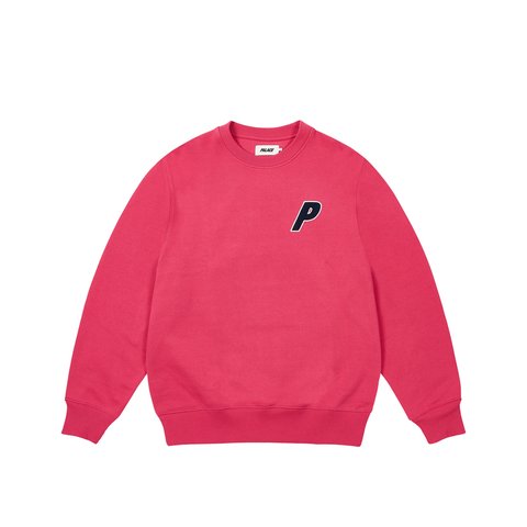 Palace CHENILLE TRI-FERG CREW BERRY RED - Colorway