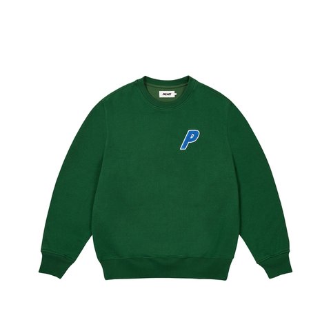 Palace CHENILLE TRI-FERG CREW RACEY GREEN - Colorway