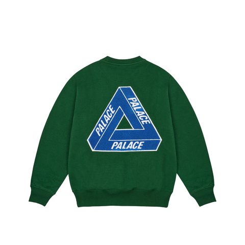 Palace CHENILLE TRI-FERG CREW RACEY GREEN - Colorway