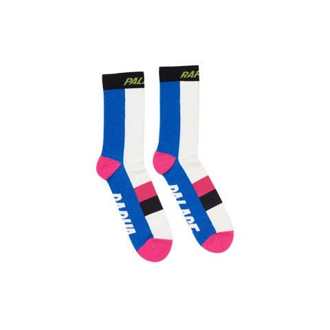 Palace PALACE RAPHA MERINO SOCKS WHITE / BLUE / PINK - Colorway
