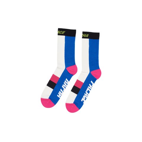 Palace PALACE RAPHA MERINO SOCKS WHITE / BLUE / PINK - Colorway