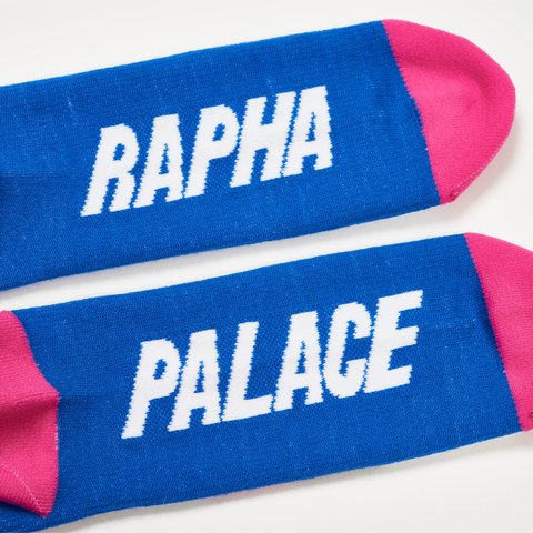Palace PALACE RAPHA MERINO SOCKS WHITE / BLUE / PINK - Colorway