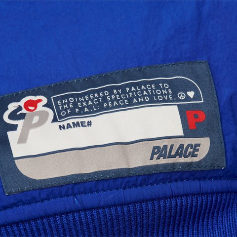 Palace BREAKOUT HALF ZIP BOMBER ORANGE / BLUE - Colorway