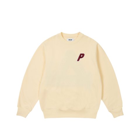 Palace CHENILLE TRI-FERG CREW SOFT WHITE - Colorway