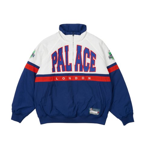 Palace BREAKOUT HALF ZIP BOMBER WHITE / NAVY - Colorway