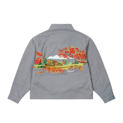 Palace UTILITY FLEECE JACKET GREY - Colorway