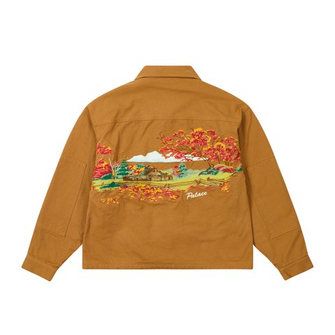 Palace UTILITY FLEECE JACKET BROWN - Colorway