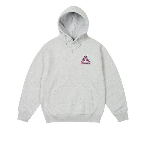 Palace TRI-LINE HOOD GREY MARL - Colorway