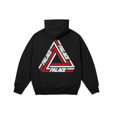 Palace TRI-LINE HOOD BLACK - Colorway