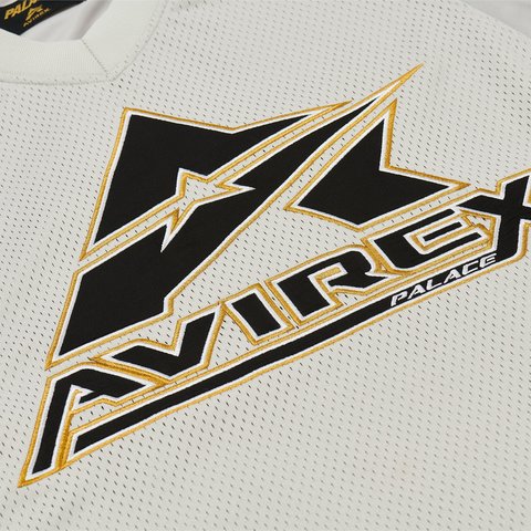Palace PALACE AVIREX MESH JERSEY SILVER - Colorway