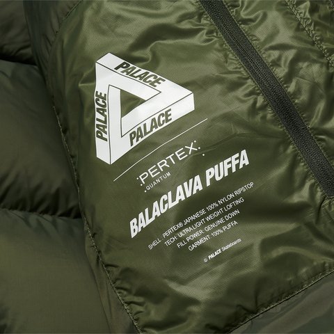 Palace PERTEX OPAQUE BALACLAVA PUFFA GREEN - Colorway