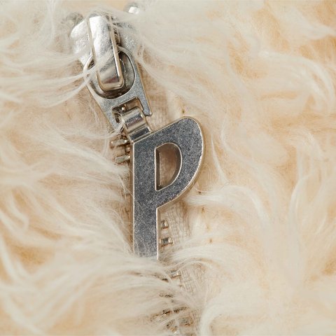 Palace FURRY ZIP FUNNEL WHITE - Colorway