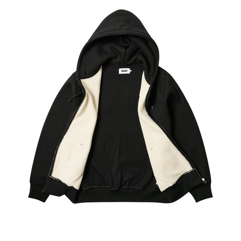 Palace THERMAL EMBOSSED P3 ZIP HOOD BLACK - Colorway