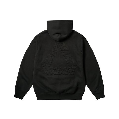 Palace THERMAL EMBOSSED P3 ZIP HOOD BLACK - Colorway