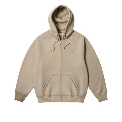 Palace THERMAL EMBOSSED P3 ZIP HOOD STONEY GREY - Colorway