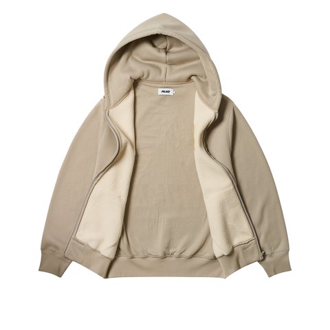 Palace THERMAL EMBOSSED P3 ZIP HOOD STONEY GREY - Colorway