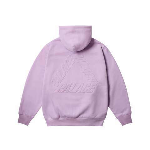Palace THERMAL EMBOSSED P3 ZIP HOOD PASTEL PURPLE - Colorway