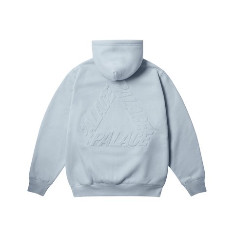 Palace THERMAL EMBOSSED P3 ZIP HOOD FAINT BLUE - Colorway