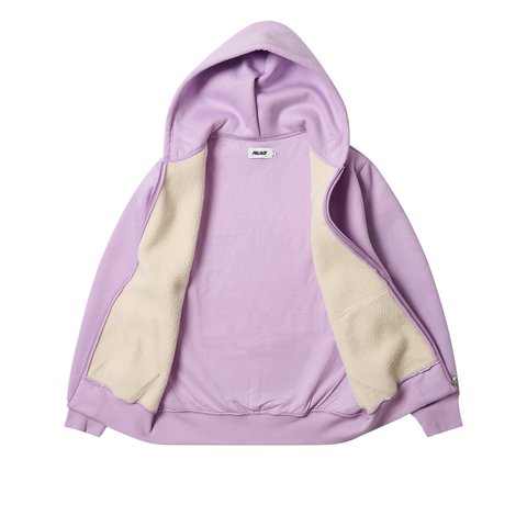 Palace THERMAL EMBOSSED P3 ZIP HOOD PASTEL PURPLE - Colorway