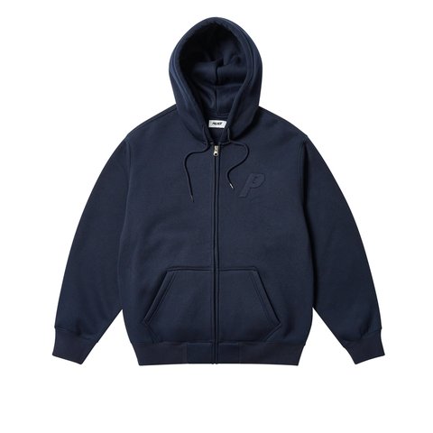 Palace THERMAL EMBOSSED P3 ZIP HOOD NAVY - Colorway