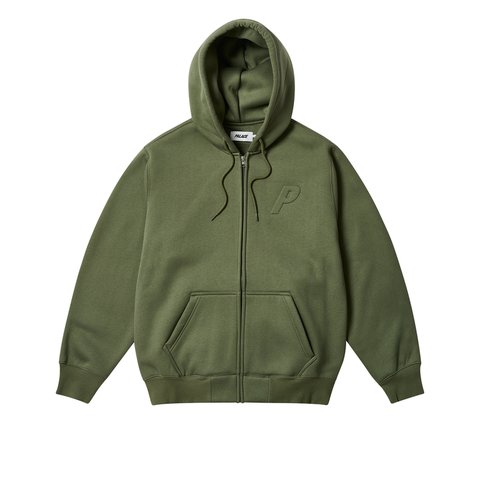 Palace THERMAL EMBOSSED P3 ZIP HOOD THE DEEP GREEN - Colorway