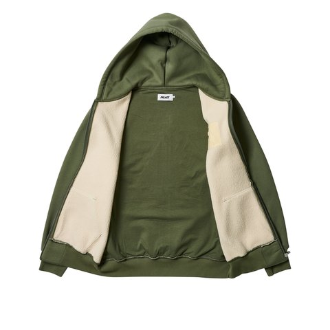 Palace THERMAL EMBOSSED P3 ZIP HOOD THE DEEP GREEN - Colorway