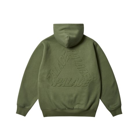 Palace THERMAL EMBOSSED P3 ZIP HOOD THE DEEP GREEN - Colorway