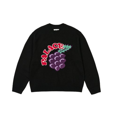 Palace GRAPE KNIT BLACK - Colorway