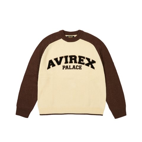 Palace PALACE AVIREX KNIT CAKED BROWN - Colorway