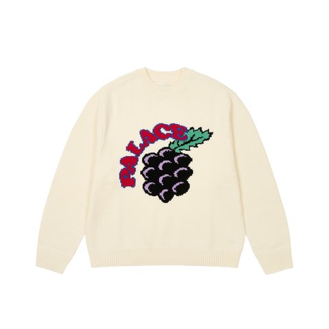 Palace GRAPE KNIT SOFT WHITE - Colorway