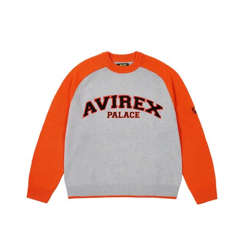 Palace PALACE AVIREX KNIT BURNT ORANGE - Colorway