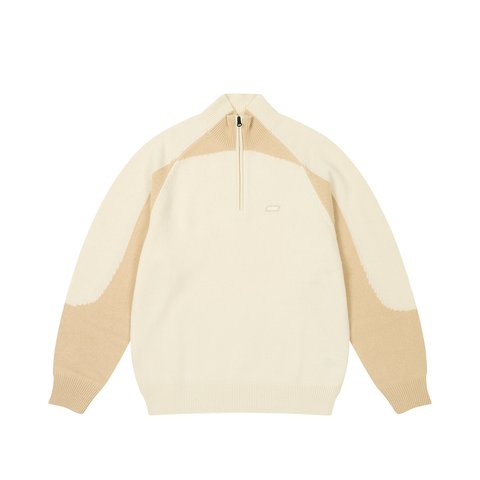 Palace TRIAL 1/4 ZIP KNIT SOFT WHITE - Colorway