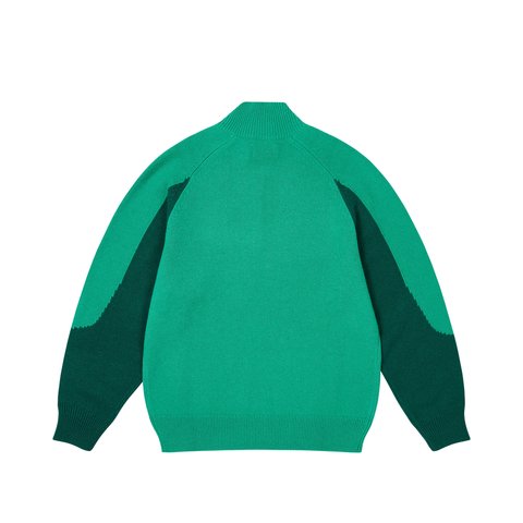 Palace TRIAL 1/4 ZIP KNIT RACEY GREEN - Colorway