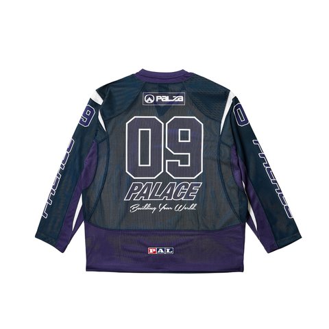 Palace BUILDING YOUR WORLD HOCKEY JERSEY PURPLE - Colorway