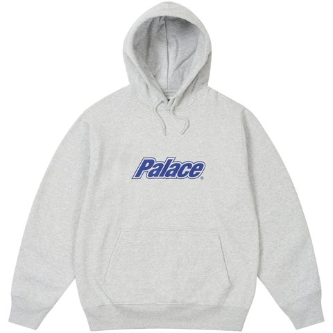 Palace BORDER LOGO HOOD GREY MARL - $158.00