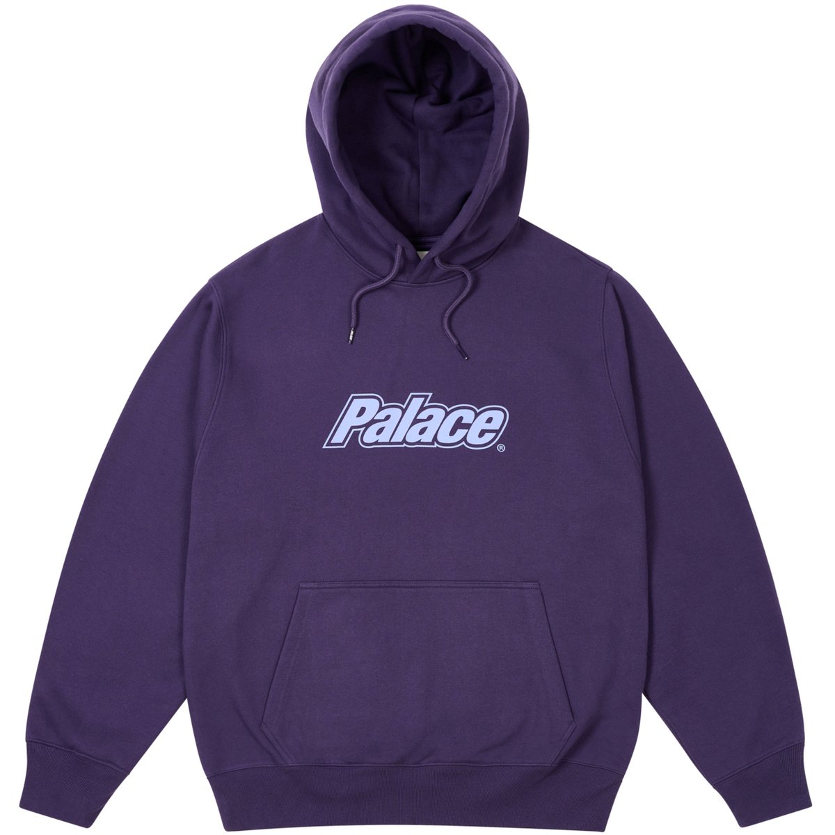 BORDER LOGO HOOD PURP