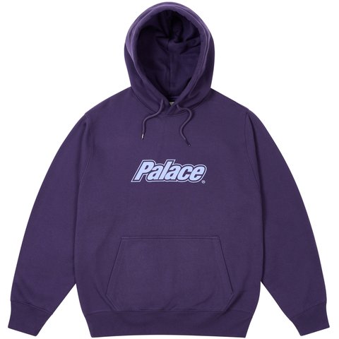 Palace BORDER LOGO HOOD PURP - $158.00