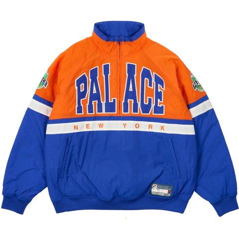 Palace BREAKOUT HALF ZIP BOMBER ORANGE / BLUE - $268.00
