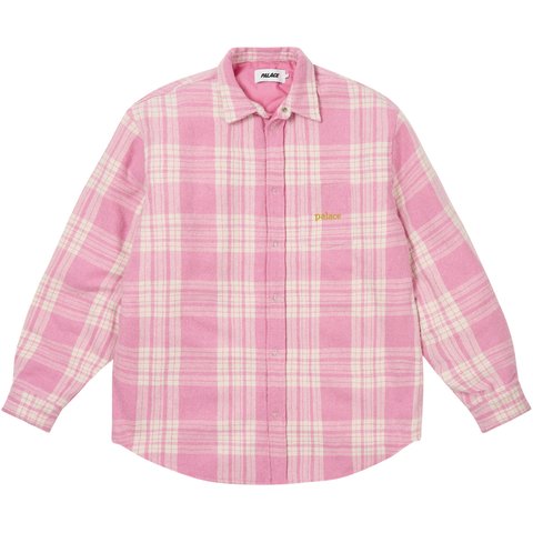 CHECK INSULATED SHIRT PINK