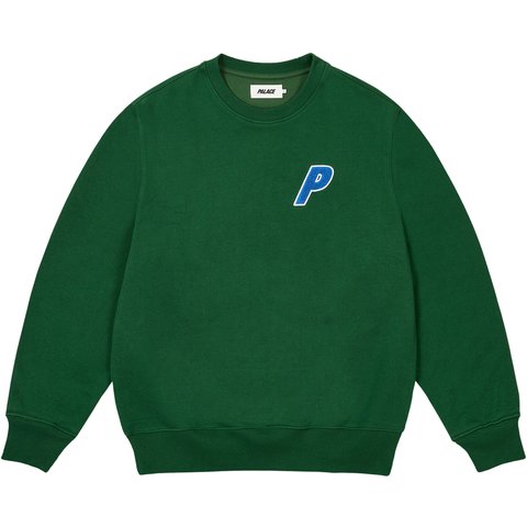 Palace CHENILLE TRI-FERG CREW RACEY GREEN - €128.00