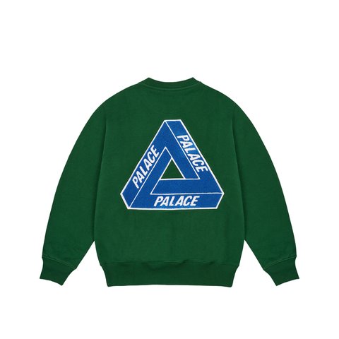 Palace CHENILLE TRI-FERG CREW RACEY GREEN - Colorway