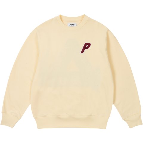 Palace CHENILLE TRI-FERG CREW SOFT WHITE - €128.00