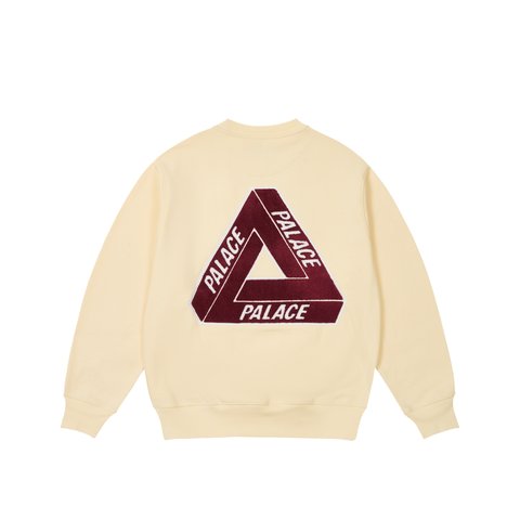 Palace CHENILLE TRI-FERG CREW SOFT WHITE - Colorway