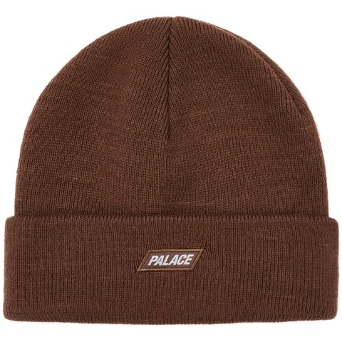 Palace FONT BEANIE CAKED BROWN - $42.00