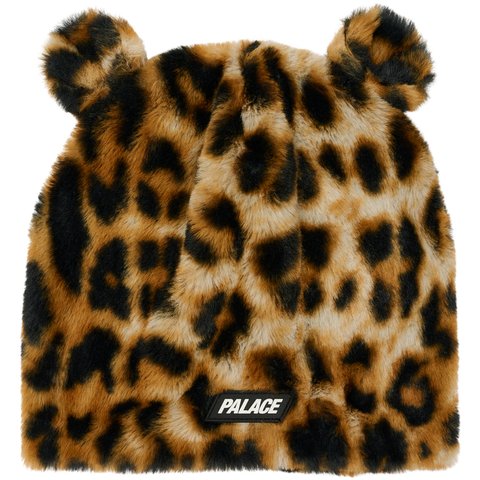 Palace FURRY EARS NEIN CUFF BEANIE LEOPARD - $42.00