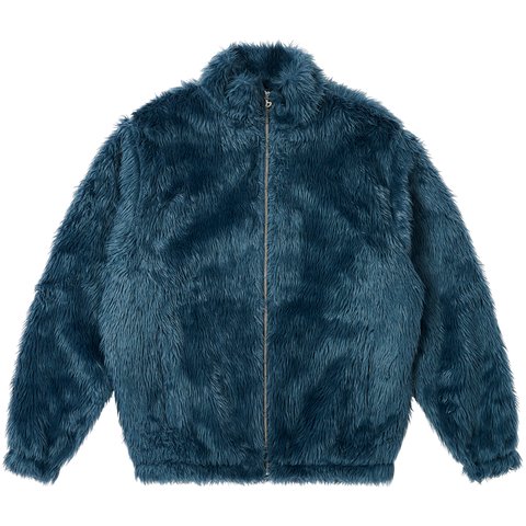 FURRY ZIP FUNNEL NAVY