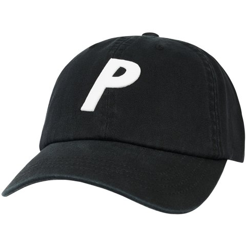 Palace P 6-PANEL BLACK - $48.00